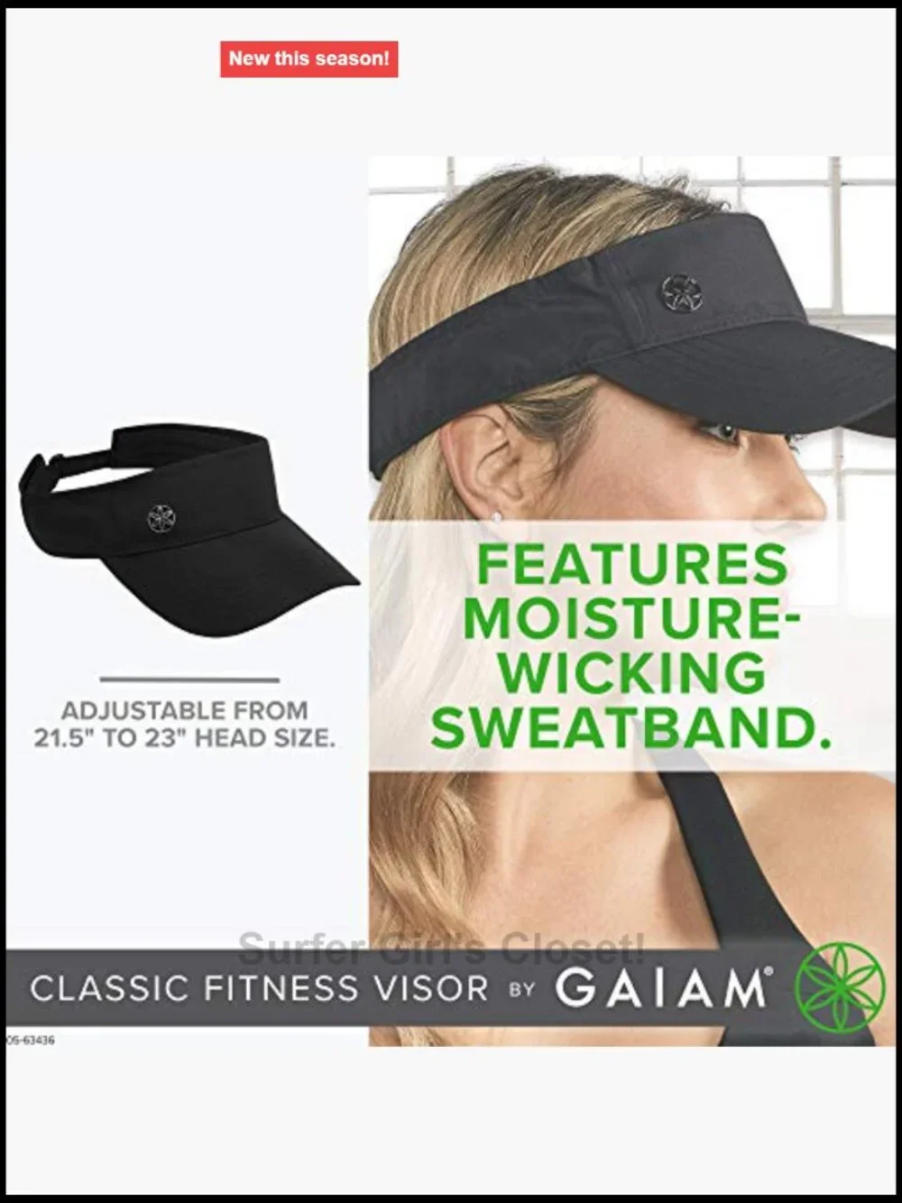 Performance Fitness Visor with Moisture-Wicking Sweatband